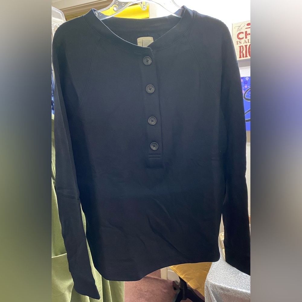 Amazon Aware fleece Henley sweatshirt, multiple sizes, NWT